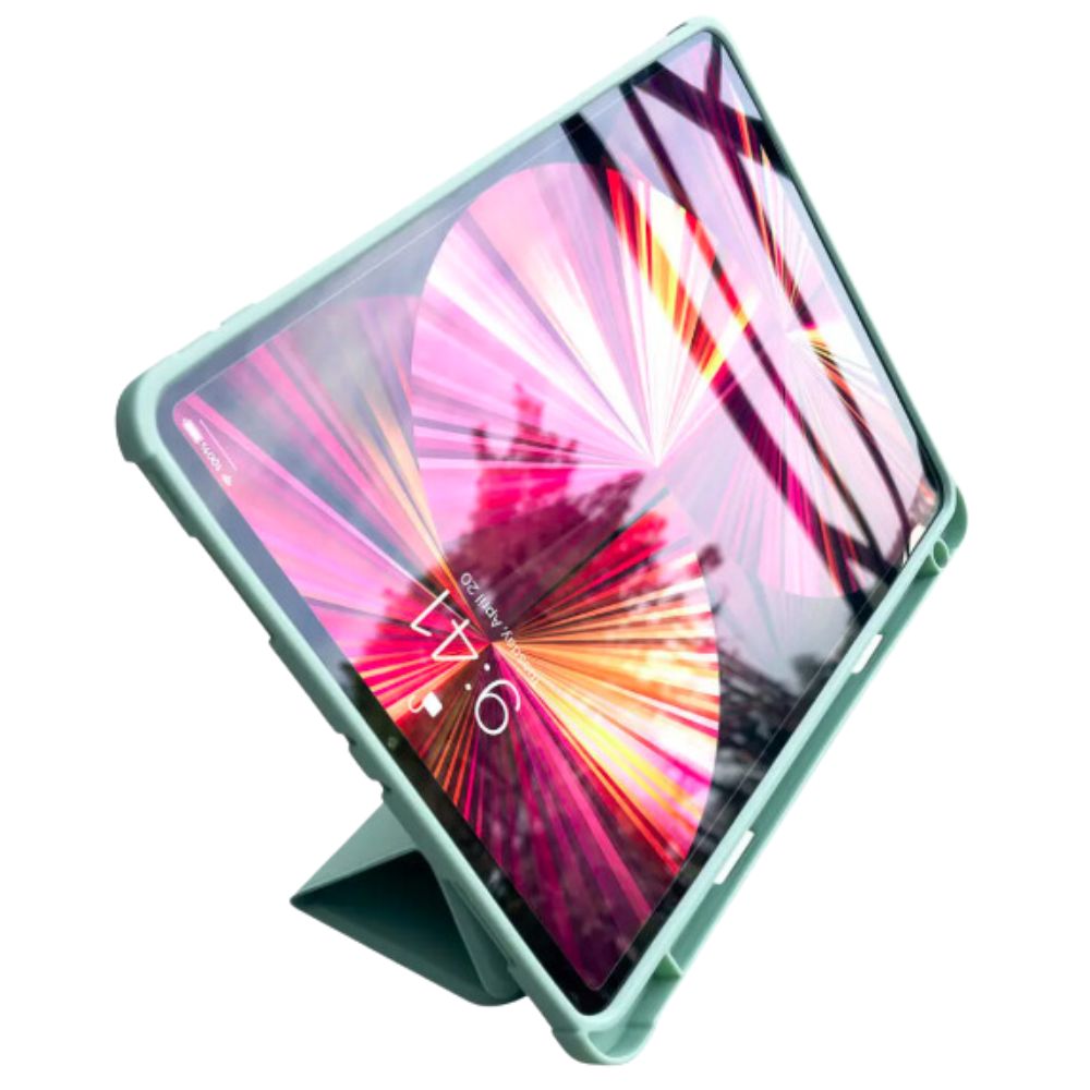 Tri-fold Smart Cover m. pen holder til iPad Air 4/5 (2020/2022) Grøn - Billede 4