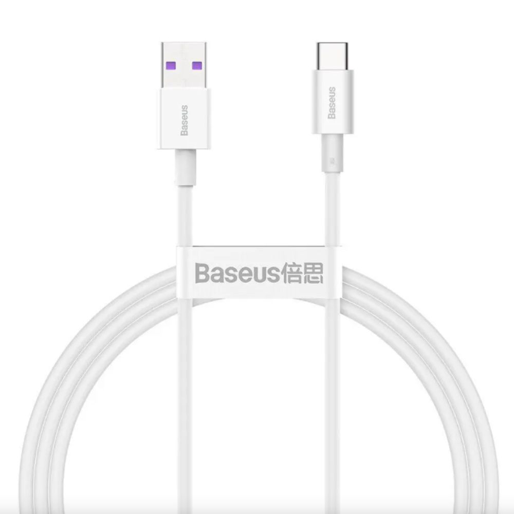 Baseus USB-A - USB-C Kabel 1mtr - Hvid