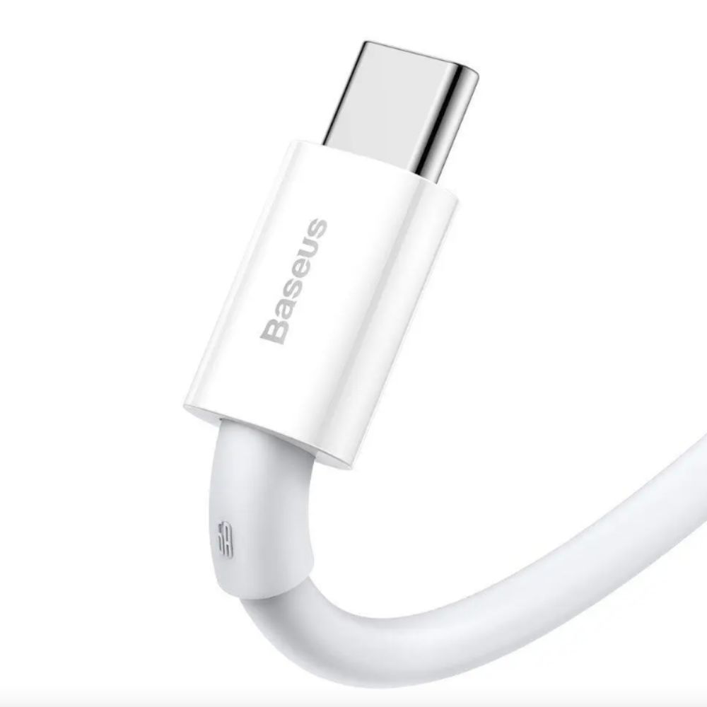 Baseus USB-A - USB-C Kabel 1mtr - Hvid - Billede 2