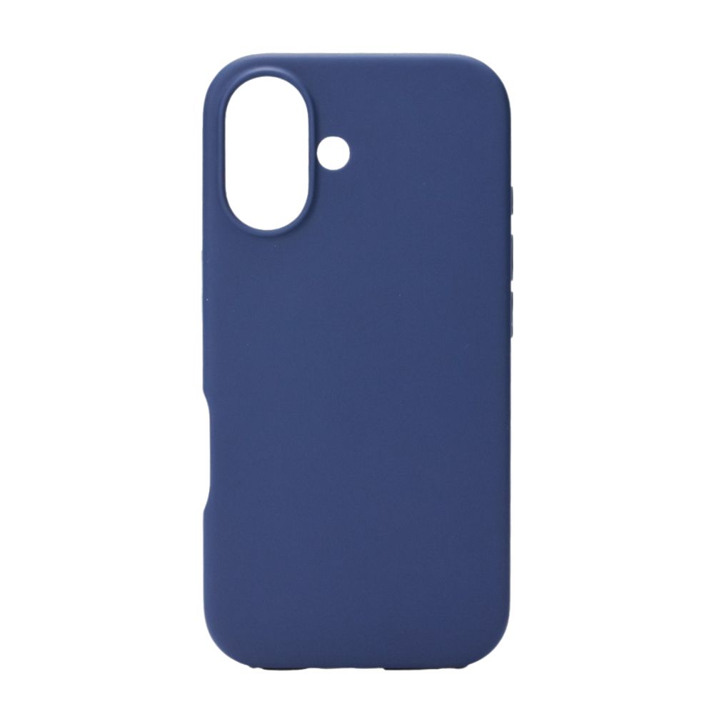 iPhone 16 silikone cover - mørkeblå