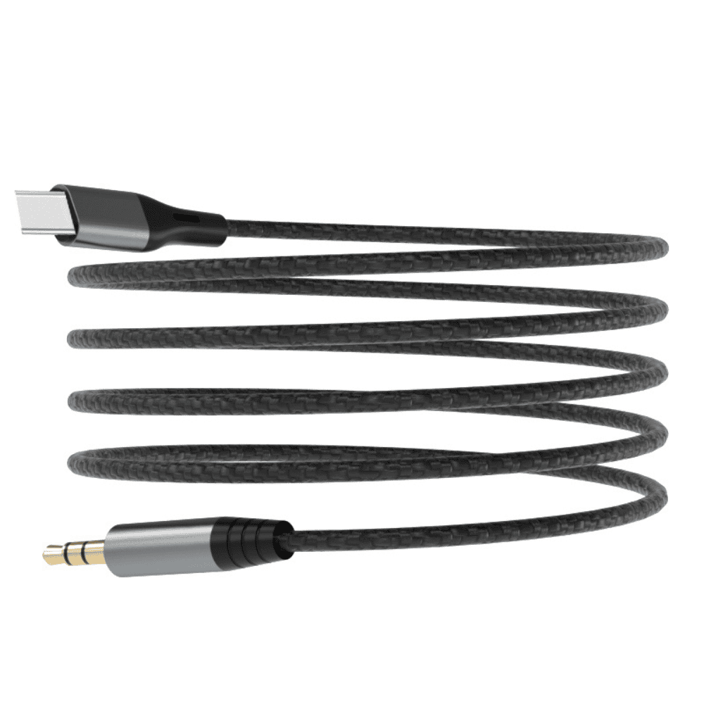 Dudao 3.5mm Jack to USB-C kabel 1m grå - Billede 3