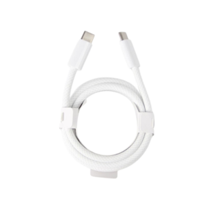 Nylon USB-C til USB-C kabel (240W) OEM 2 mtr - hvid